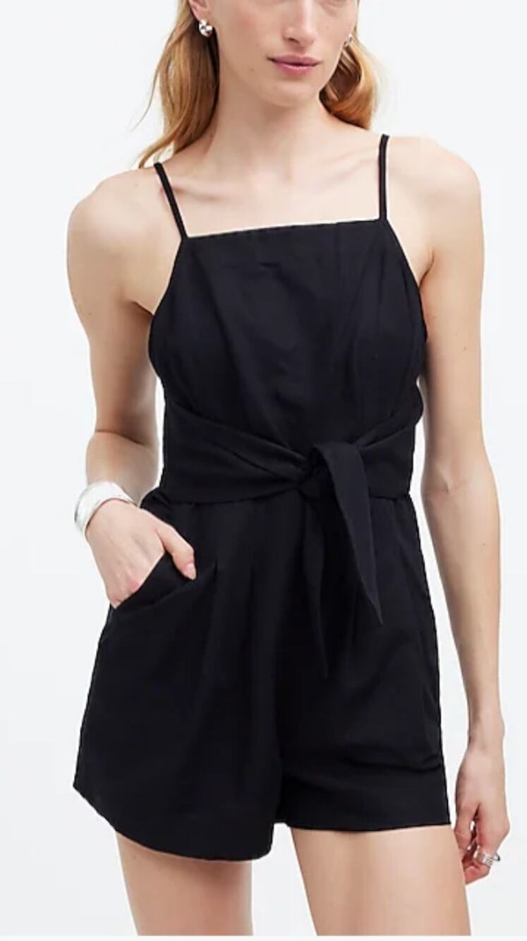 Madewell Tie-Waist Romper Size 0 NWT